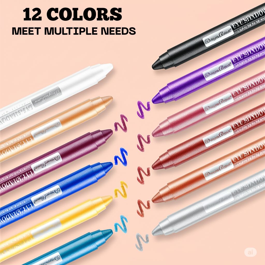12 Colors Eyeshadow Pencil Set